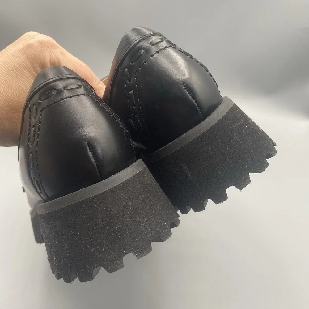 Clark's Signature STAYSO EDGE‎ Black Loafer Slip On Shoes Size 6.5 Chunky Lug
